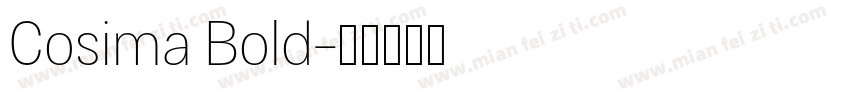 Cosima Bold字体转换